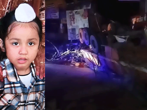 पंचकूला काली माता मंदिर आए बच्चे पर ट्रक पलटा, मौत:चाचा बोले- दर्शन भी नहीं कर पाया, ड्राइवर की भी मौत; 700 कट्टे सीमेंट भरा था