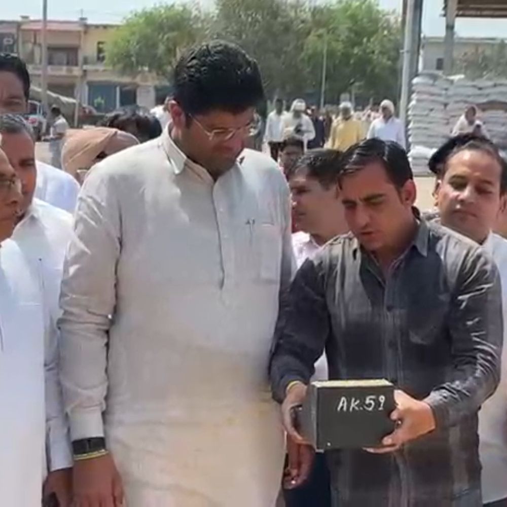 दुष्यंत चौटाला ने मंडी में फसल खरीद का लिया जायजा:फरीदाबाद में बोले- बायोमेट्रिक में कई खामियां, 5 दिन बाद भी व्यवस्थाएं अधूरी