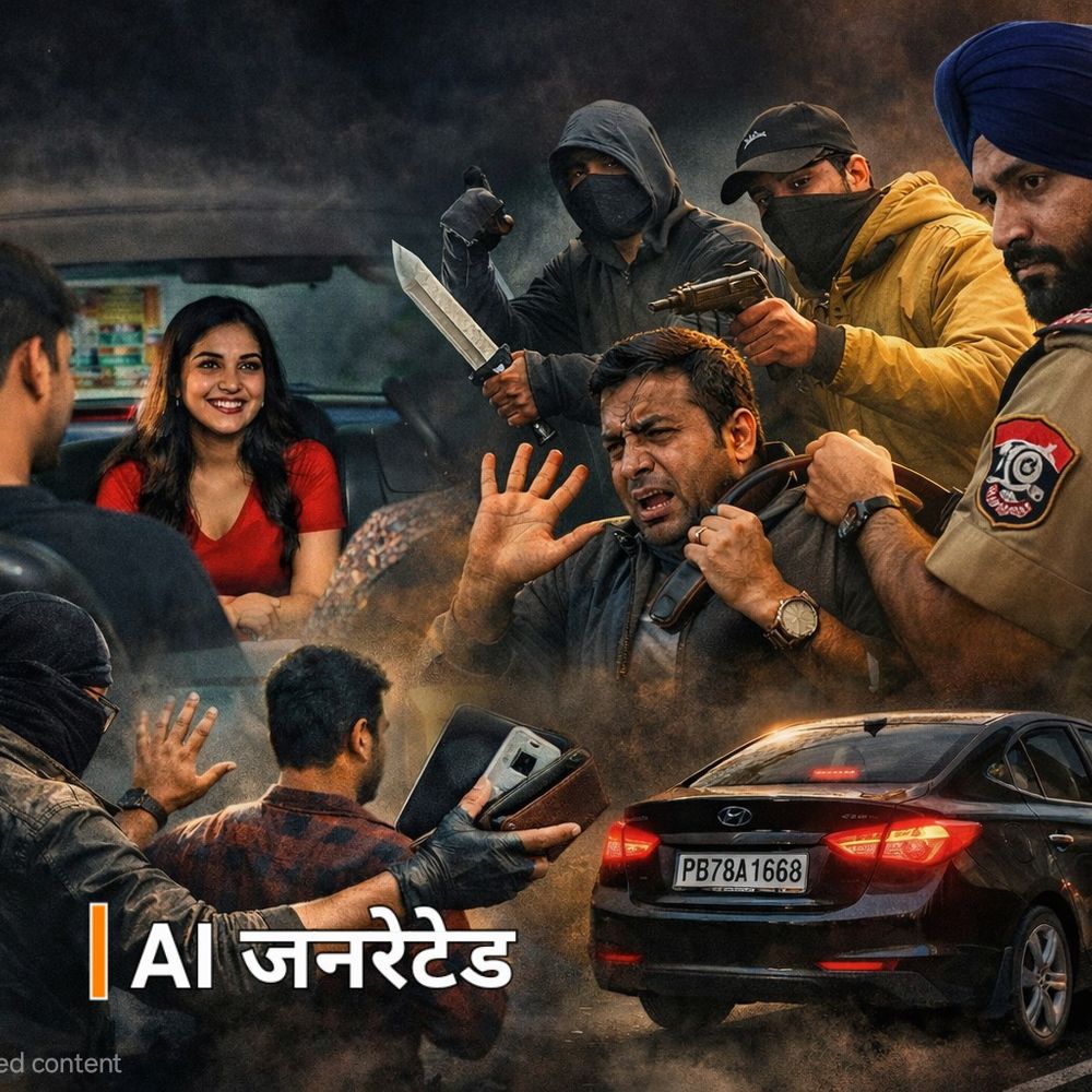 चंडीगढ़ में दोस्ती का झांसा, कार में एंट्री-फिर लूट:युवती ने जाल में फंसाया, पुलिस वर्दी में साथियों ने गाड़ी-मोबाइल-घड़ी, नकदी छीना