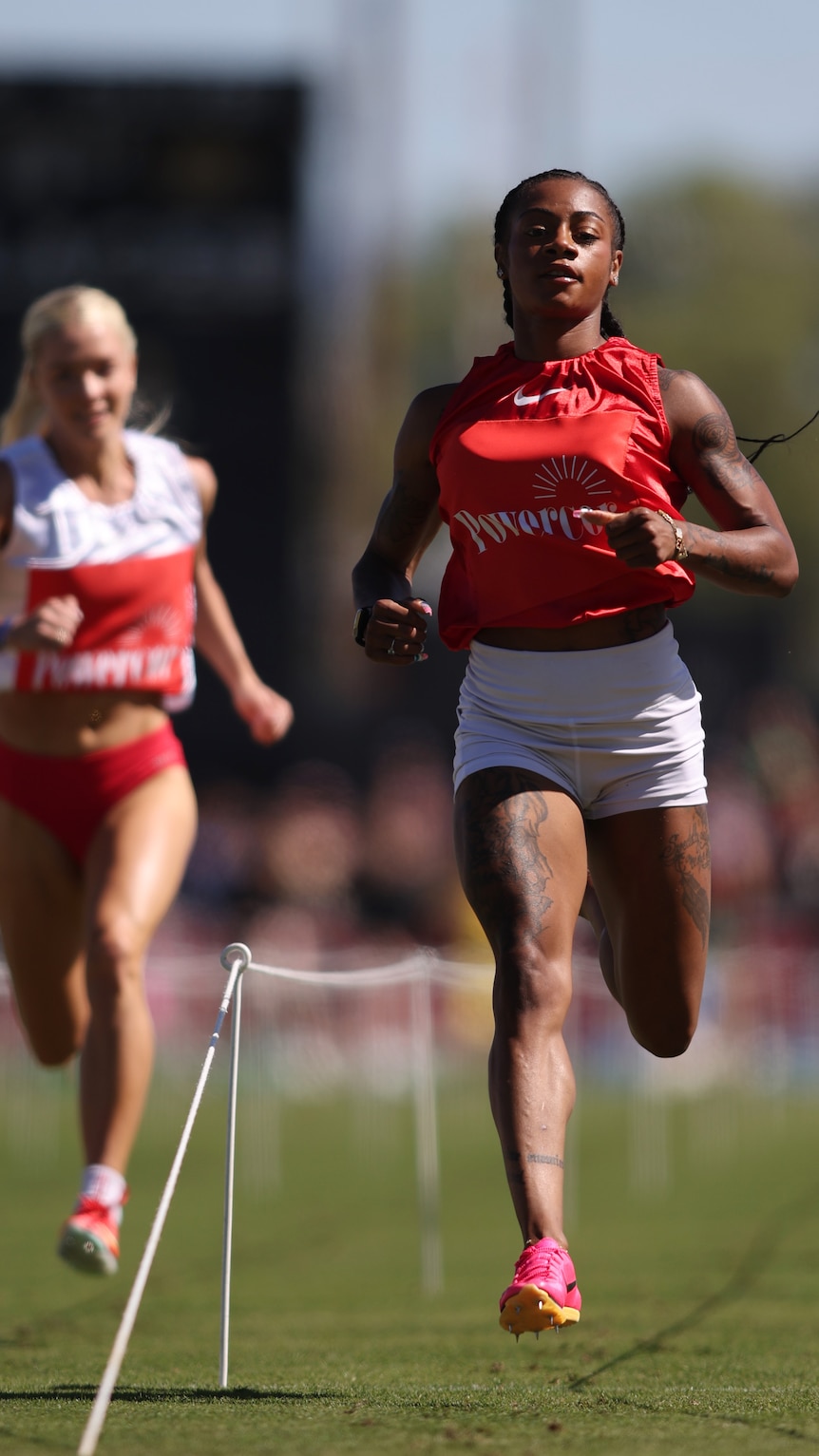 Sha’Carri Richardson, Christian Coleman win Stawell Gift heats to reach Easter Monday semifinals