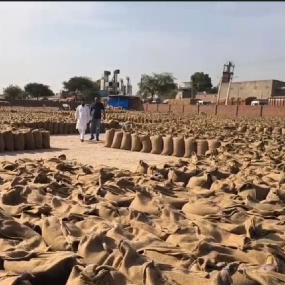 फिरोजपुर में आढ़ती से 67 गेहूं के बैग चोरी:चोरों ने दीवार में सेंध लगाकर वारदात को दिया अंजाम, एक लाख रुपए का नुकसान