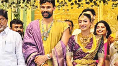 Bellamkonda Sai Sreenivas ties the knot with Kavya Reddy; traditional Tirumala wedding held at 11:13 PM at night | Telugu Movie News