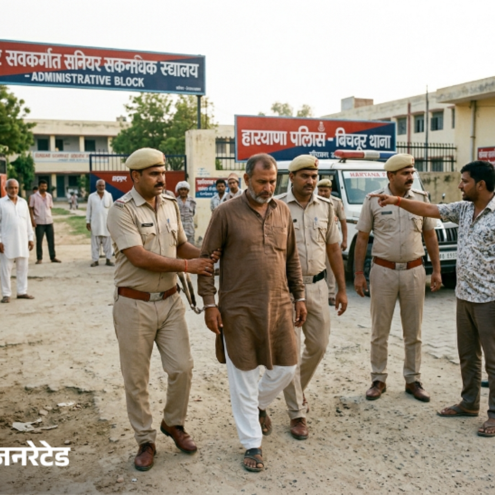 नूंह पुलिस ने अरेस्ट किया घोटाले का आरोपी:सिंगार स्कूल में 59 लाख की हेरोफेरी, कोर्ट ने 5 दिन की पुलिस रिमांड पर भेजा