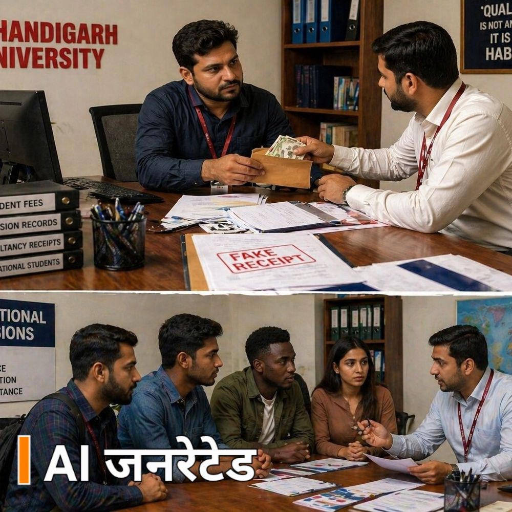 चंडीगढ़ यूनिवर्सिटी में 23 लाख रुपए की धोखाधड़ी:39 विदेशी छात्र बने शिकार, दोनों आरोपी गुरदासपुर और पठानकोट के रहने वाले