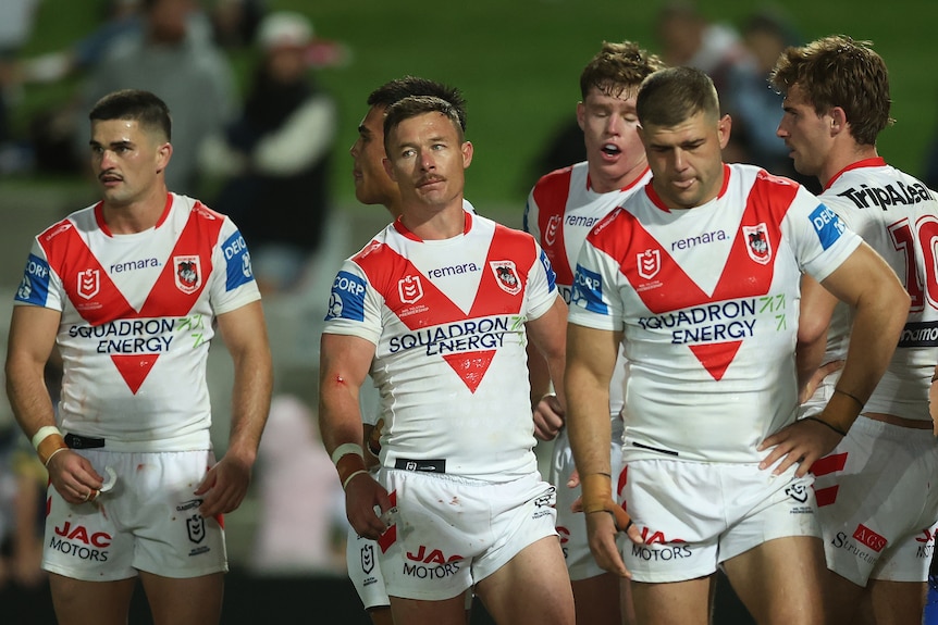 Reece Walsh hospitalised in Broncos’ NRL 26-12 win over Titans as Cowboys thrash Dragons 32-0