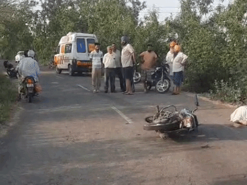 कुरुक्षेत्र में ट्रैक्टर-ट्रॉली ने किशोर को कुचला, मौत:पहिए के नीचे आया, बाइक पर पिता के साथ जा रहा था; 10वीं के पेपर दिए थे