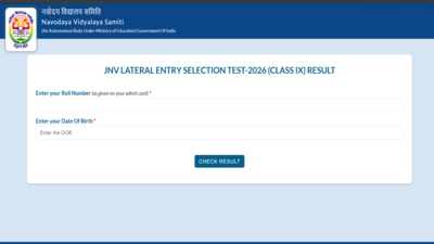 JNVST Class 9th result for Lateral Entry released at navodaya.gov.in: Direct link to download scorecards here