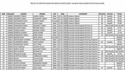 PSSSB Group D result 2026 declared, merit list PDF released at sssb.punjab.gov.in; download here