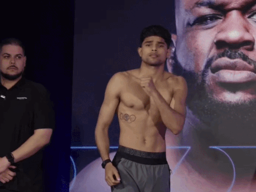 लास वेगास में करनाल के निशांत देव का धमाका:दूसरे राउंड में नॉकआउट से जीता मुकाबला,अमेरिका में बड़े बॉक्सिंग इवेंट में दिखाया दम