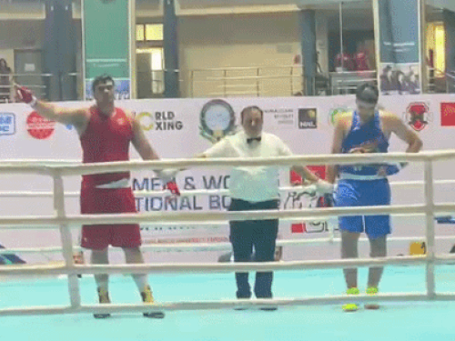 भिवानी के बेटे का असम में गोल्डन पंच:चंडीगढ़ के बॉक्सर को 5-0 से हराया; कोच को बर्थडे गिफ्ट में दिया गोल्ड मेडल