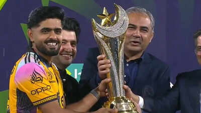 PSL final: Mohsin Naqvi hands trophy as Babar Azam lifts first T20 title as captain | Cricket News