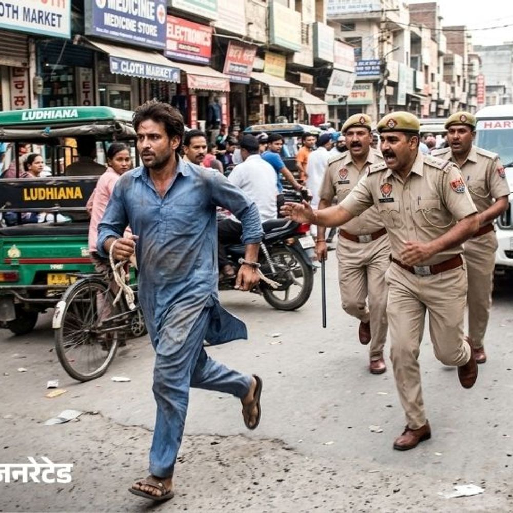 लुधियाना में हरियाणा पुलिस की गिरफ्त से भागा हवालाती:मोबाइल फोन बरामदगी में लाए थे, पेशाब का बहाना बनाकर सिपाही को दिया धक्का