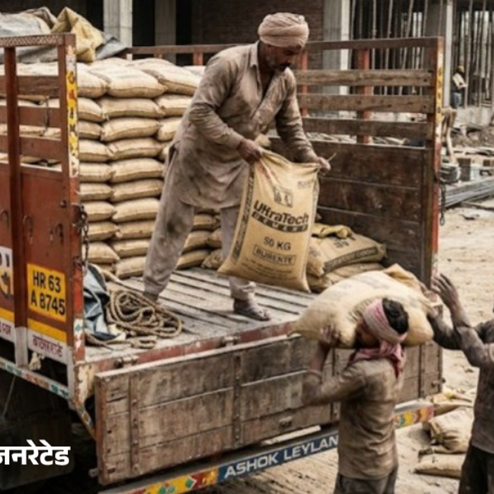 करनाल में सीमेंट के 184 बैग चोरी कर ड्राइवर फरार:840 बैग लेकर निकला, ट्रक क्षतिग्रस्त किया, मालिक ने जीपीएस लोकेशन ट्रेस की, केस दर्ज