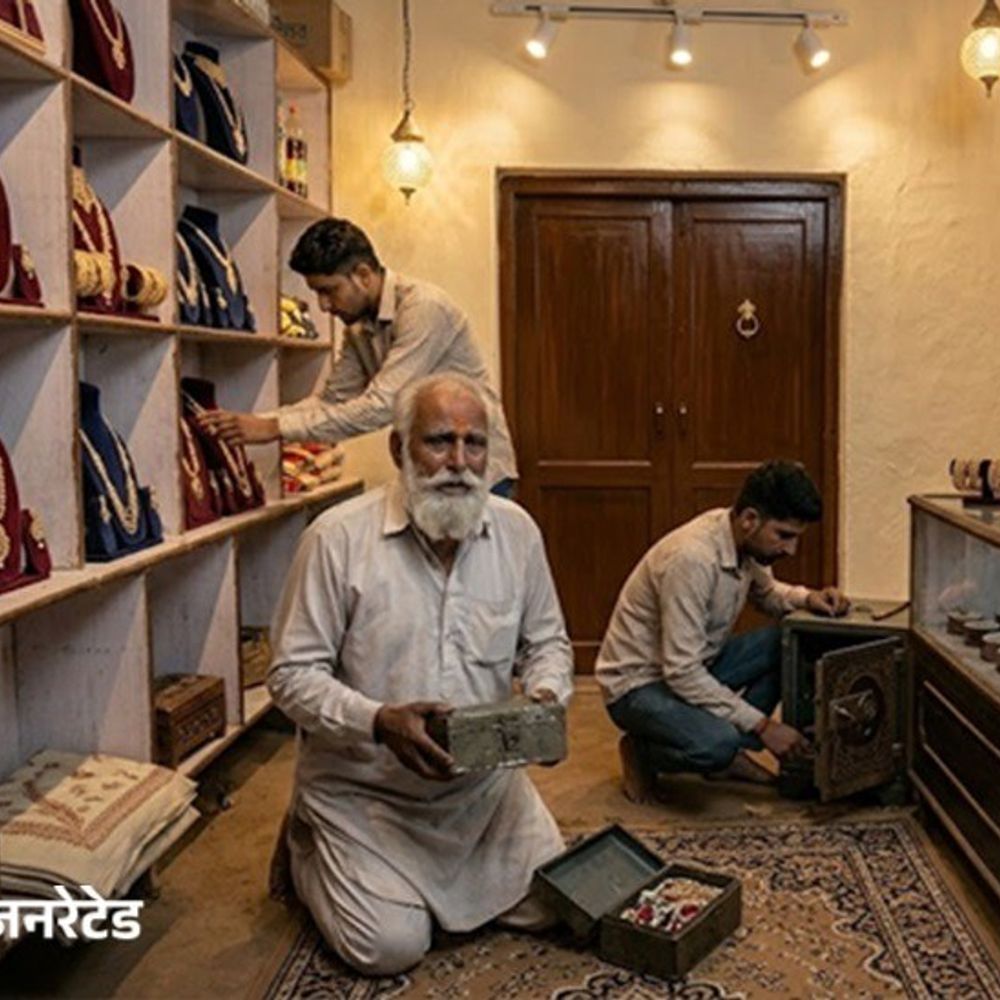 नरवाना में सुनार की दुकान में लाखों की चोरी:डेढ़ किलो चांदी और सोना ले गए; गांव के 3 युवक पहचाने गए