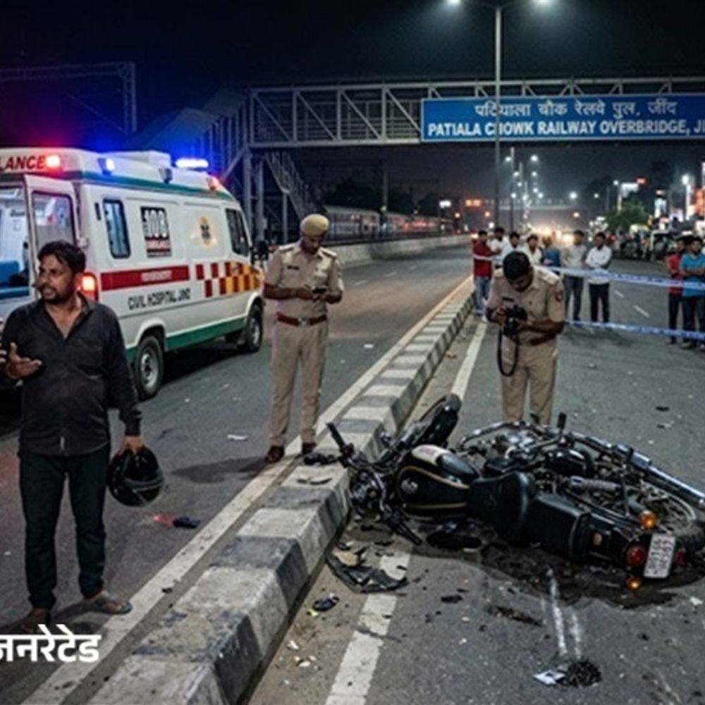 जींद में वाहन की टक्कर से युवक की मौत:बाइक के साथ घायलावस्था में पड़े मिले 3 व्यक्ति; PGI में एक ने तोड़ा दम