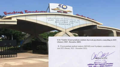 ’30 PG doctors sought psychiatric consultation at JIPMER’, RTI reply allegedly reveals