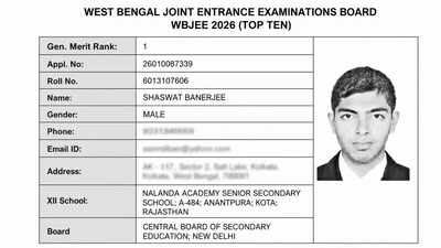 WBJEE 2026 results out: Shabwat Banerjee tops— Check list of top 10 rank holders