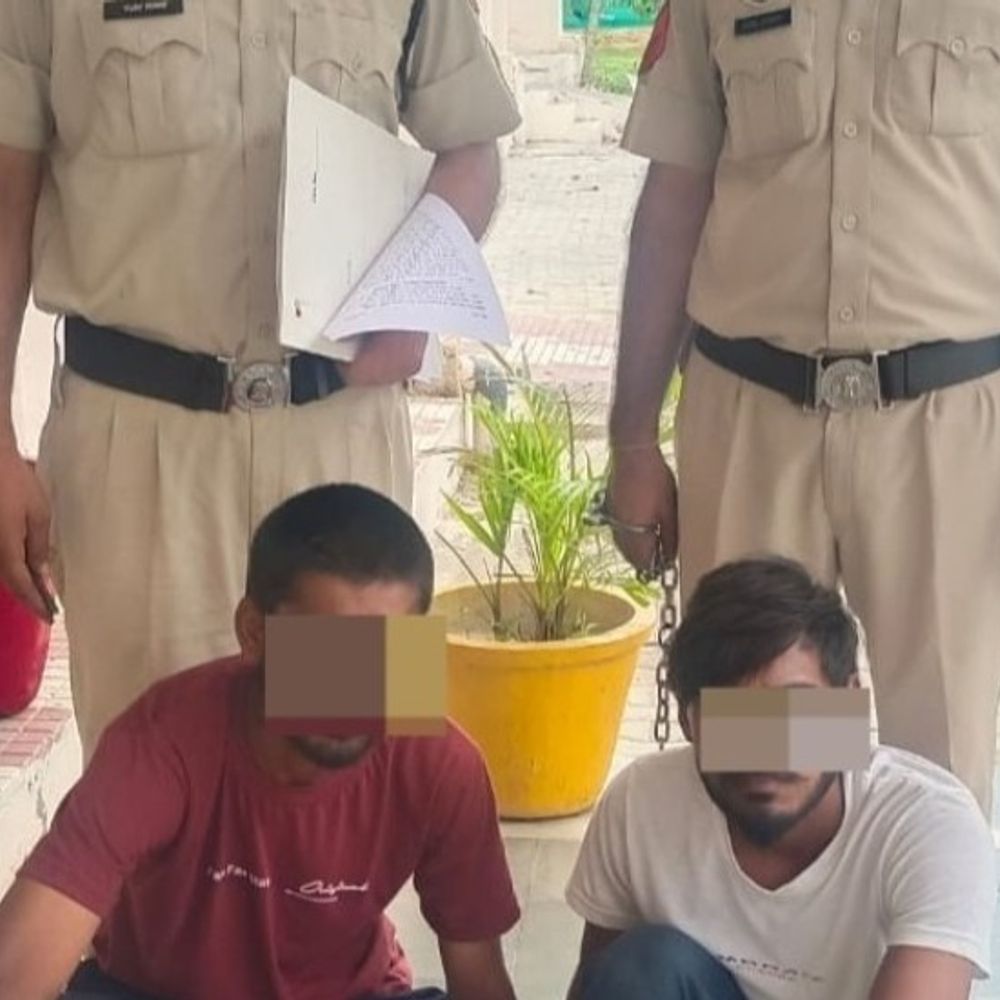 जाखल पुलिस ने अरेस्ट किए दो चोर:राइस मिल की दीवार तोड़ी, कॉपर तार और स्टार्टर चुराया, 48 घंटे में पकडे़ गए