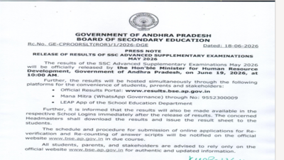 AP SSC supplementary result 2026 to be released on June 19 at 10 AM: Steps to download BSEAP Class 10 scores here