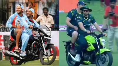 Watch: Australia players recreate Dhoni-Yuvraj’s iconic bike celebration after 3-0 Sweep over Bangladesh | Cricket News