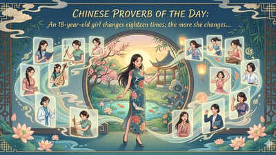 Chinese proverb of the day: “An 18-year-old girl changes eighteen times; the more she changes…” |