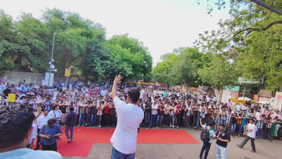 ‘Fight for education with education’: NEET protesters build library at Jantar Mantar as CJP stir enters day 3 | Delhi News