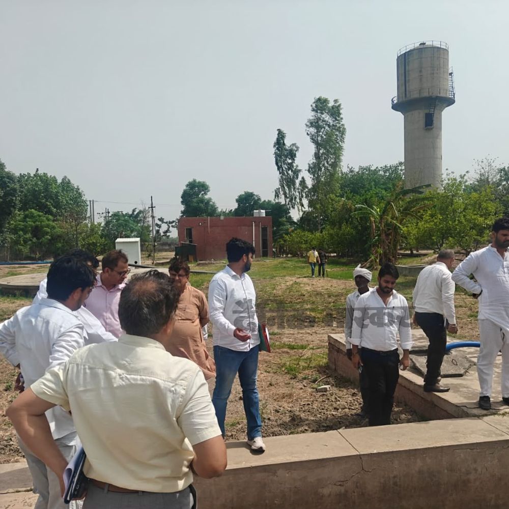 विजिलेंस ने हांसी के चैनत गांव में जांच की:भ्रष्टाचार की शिकायत पर वॉटर प्लांट का निरीक्षण; 27 दिनों से धरने पर ग्रामीण