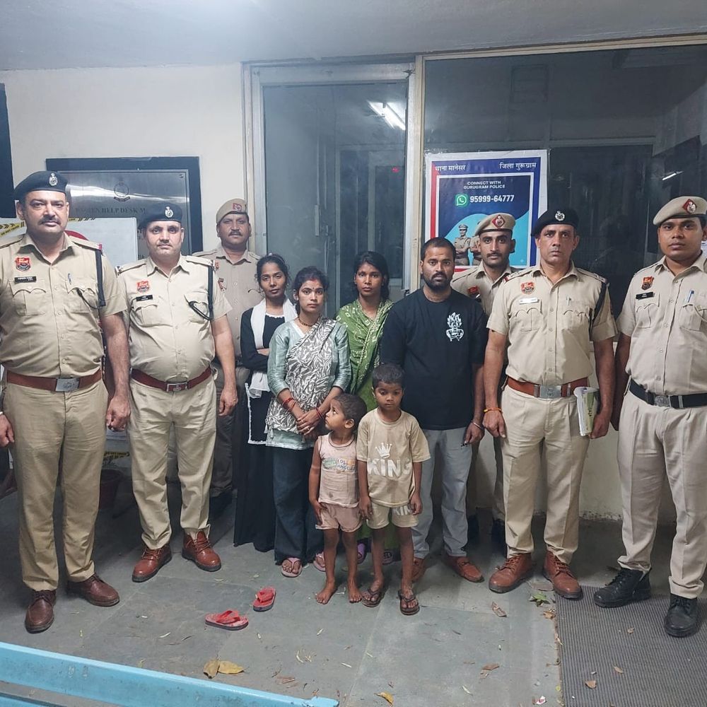गुरुग्राम पुलिस ने लापता बच्चों को 1 घंटे में खोजा:60 पुलिसकर्मियों को लगाया, 50 से अधिक CCTV फुटेज खंगाले