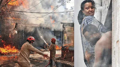‘Blast’ before blaze? LPG cylinder in kitchen or faulty AC may have sparked fire at Delhi’s Malviya Nagar hotel; toughened glass panels trapped smoke inside | Delhi News