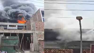 Massive blaze breaks out at factory in Delhi’s Narela | Delhi News