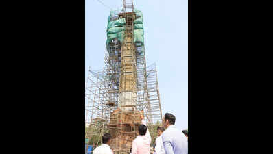 Clock tower near Talkatora Stadium set for completion by month-end | Delhi News