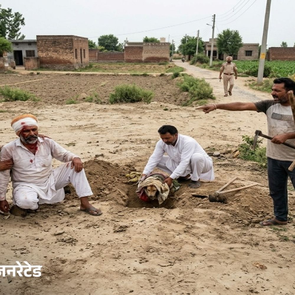 लुधियाना में कुत्ते को दफनाने गए लोगों पर हमला:लाठी-डंडों और कस्सी से पीटा; गालियां निकाली; बहसबाजी से मचा बवाल