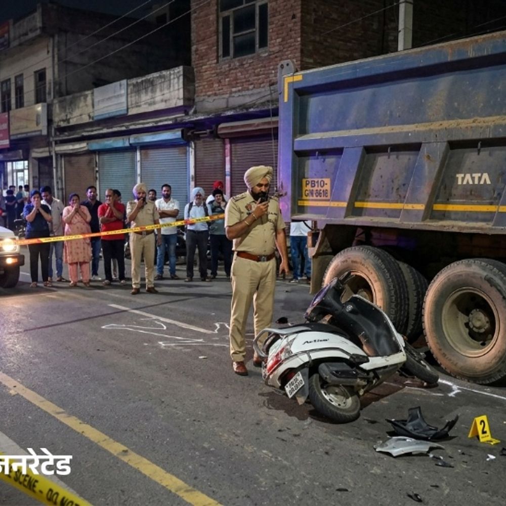 लुधियाना में ट्राले ने एक्टिवा सवार बुजुर्ग को कुचला:टायरों के बीच फंसकर तोड़ा दम, पटवारी से मिलने की बात कहकर घर से निकले थे