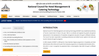 NCHMCT counselling 2026: Round 1 seat allotment result released, direct link to download here