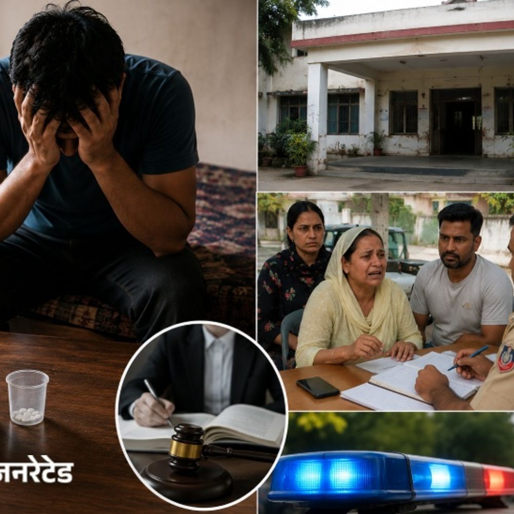 पठानकोट में पड़ोसियों की धमकियों से परेशान होकर दी जान:नामी वकील सहित चार लोगों पर मामला दर्ज, डिप्रेशन में युवक ने खाया जहरीला पदार्थ