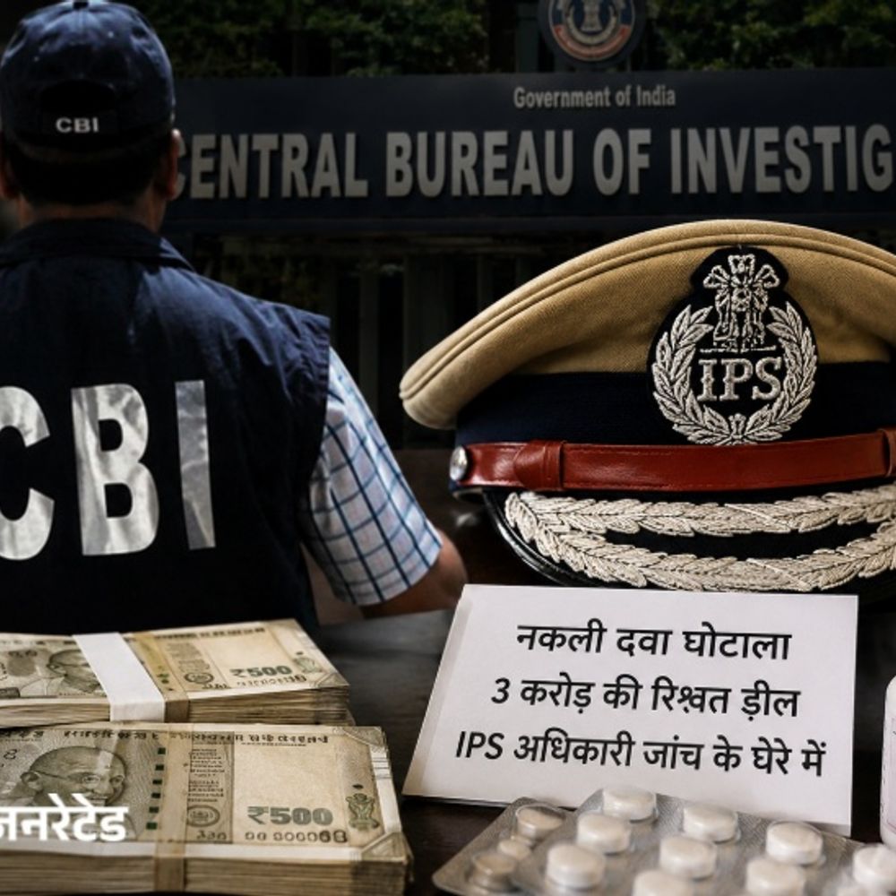 CBI की रडार पर हरियाणा कैडर का IPS अफसर:दवा घोटाले में जांच से राहत का भरोसा दिया, इंस्पेक्टर के जरिए 3 करोड़ की डील