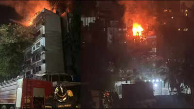 1 dead, 2 firefighters injured as blaze engulfs Atlantic building in Mumbai | Mumbai News
