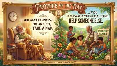 Proverb of the day: “If you want happiness for an hour, take a nap. If you want happiness for a lifetime…” – the simple secret to lasting happiness |