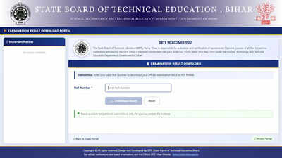 Sbte Result: SBTE Bihar diploma even semester results 2026 declared; scorecards available at sbte.bihar.gov.in