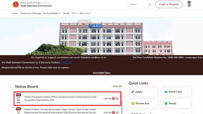 SSC ASO LDCE 2026 notification released for 341 vacancies; applications open at ssc.gov.in