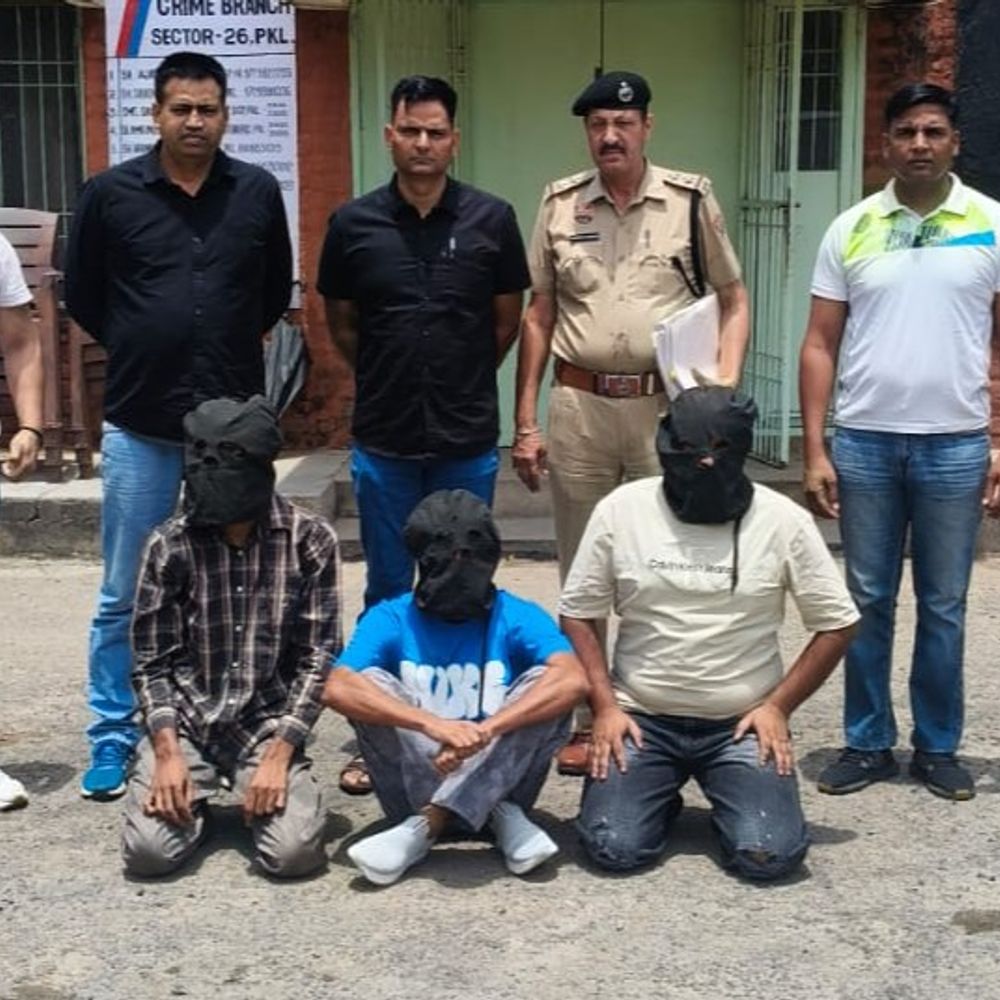 पंचकूला क्राइम ब्रांच का एक्शन:पंजाब से अरेस्ट किए 3 ड्रग्स सप्लायर, बरामद हुआ था 3 किलो से अधिक हेरोइन