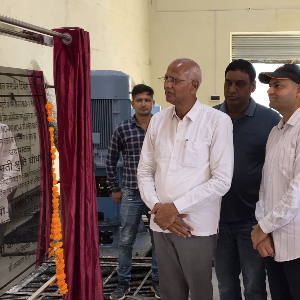 महेंद्रगढ़ डिस्ट्रीब्यूटरी परियोजना का उद्घाटन:विधायक कंवर सिंह यादव ने किया, बोले- अंतिम छोर तक सिंचाई के लिए मिलेगा पानी