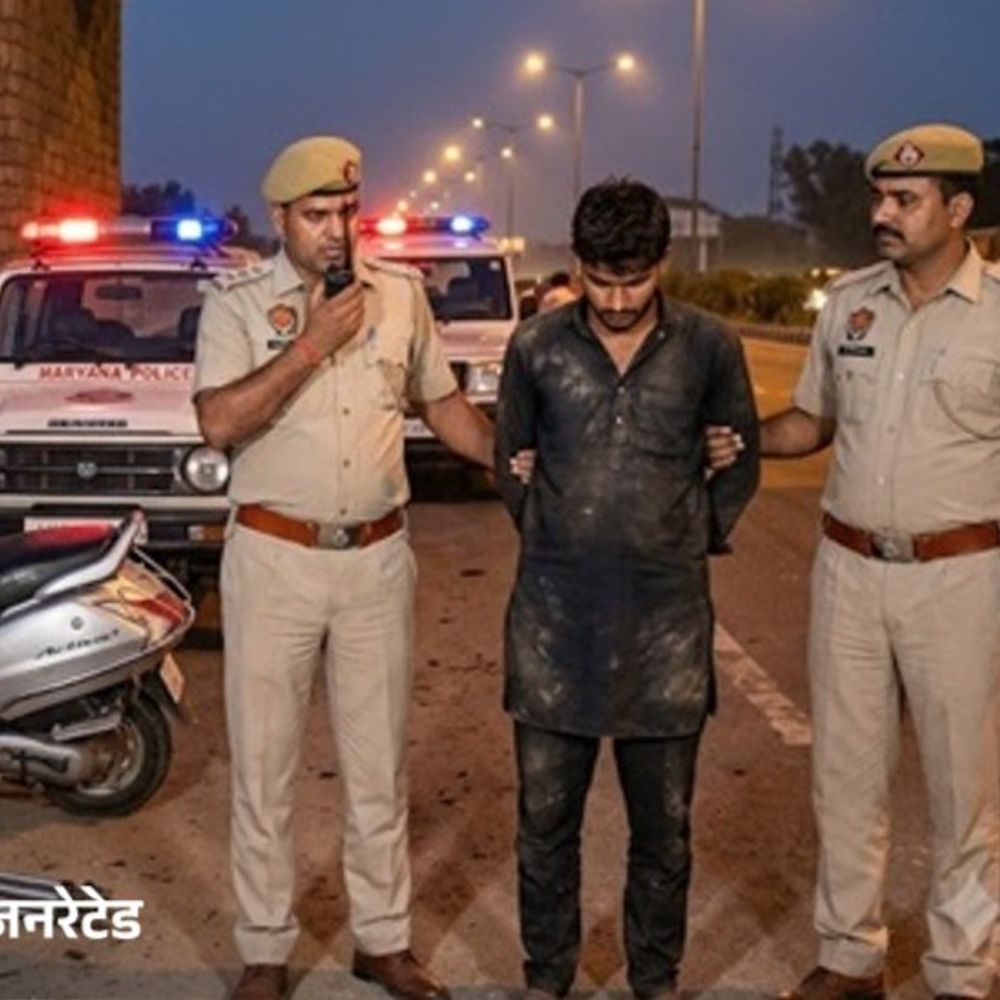 सोनीपत में व्यापारी पर चाकू से हमला, कैश छीना:लाइट स्टैंड से वार कर एक आरोपी को दबोचा, पुलिस को सौंपा; दूसरे की तलाश जारी