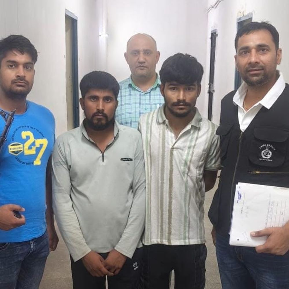 गुरुग्राम में कार टायर चोरी के 2 आरोपी गिरफ्तार:4 वारदातों का खुलासा, 8 एलॉय व्हील बरामद, वारदात में इस्तेमाल कार जब्त