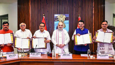 4 states ink pact on decades-long Narmada project payment dispute | India News