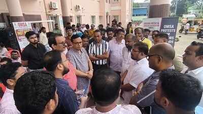 National Health Mission doctors in city hold one-day strike for benefits | Delhi News