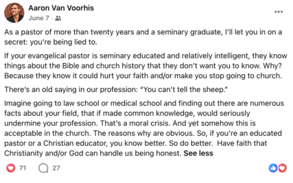 The KevOnStage discourse exposes Protestantism’s purity problem