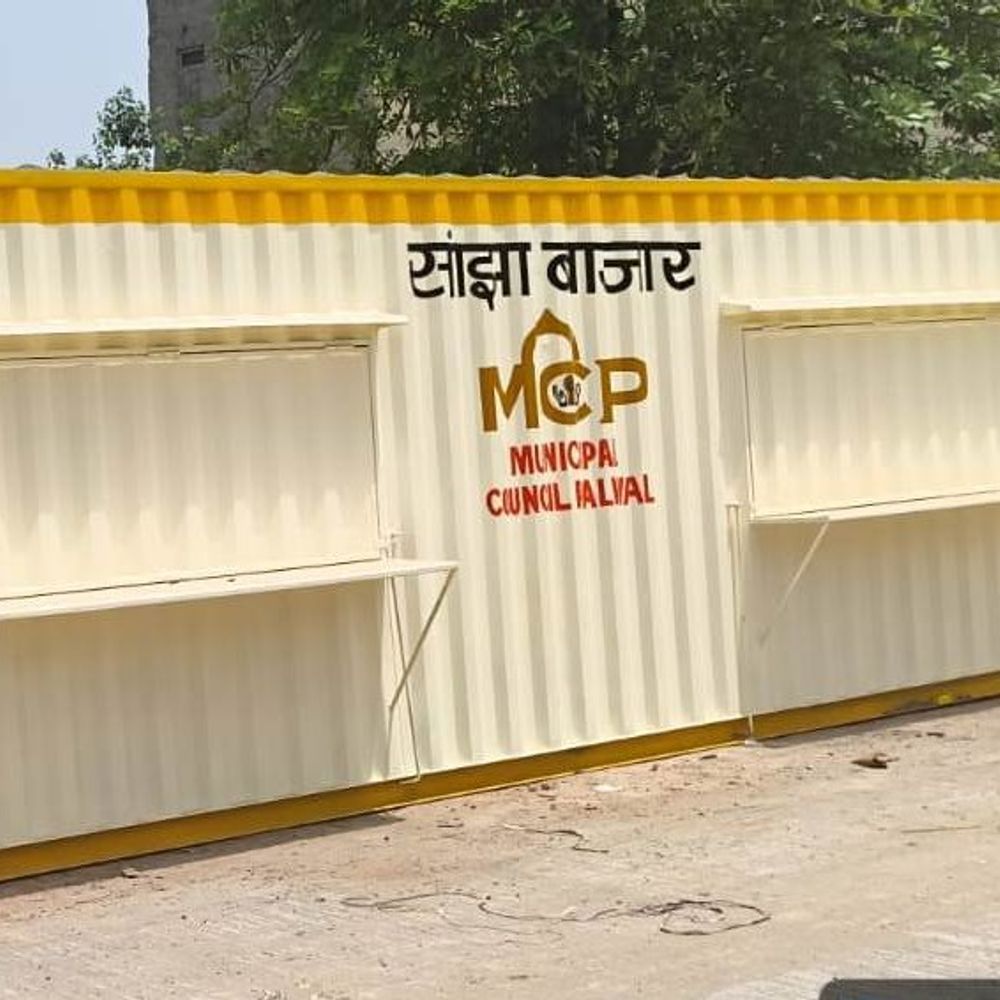 पलवल में साझा बाजार पोर्टा केबिन शुरू:नगर परिषद ने खर्च किए 9.60 लाख रुपए, महिलाओं द्वारा तैयार उत्पादों की लगेगी प्रदर्शनी