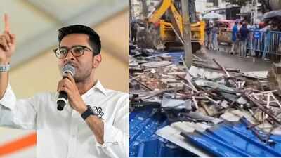 Bulldozer action at Trinamool MP Abhishek Banerjee’s office in West Bengal; heavy police deployed | Kolkata News