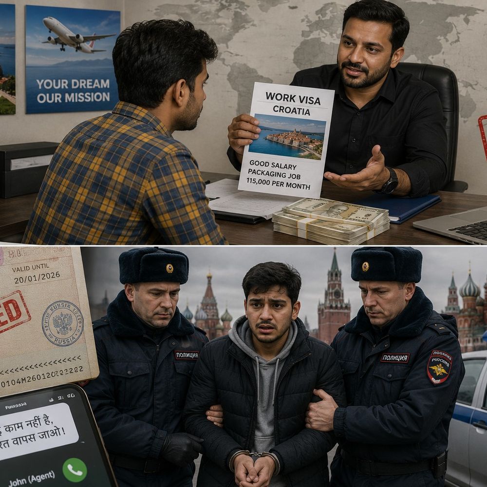 पठानकोट के युवक से क्रोएशिया भेजने के नाम पर ठगी:4 लाख की धोखाधड़ी, रशिया में पुलिस में पकड़ा, 7 महीने बाद मामला दर्ज
